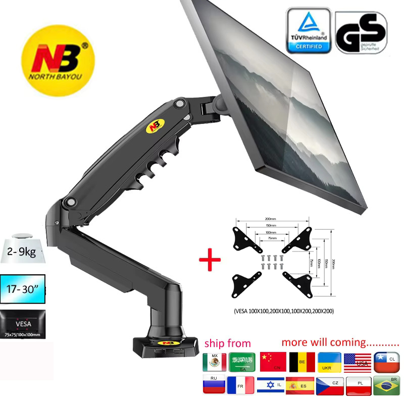 NEW NB F80 17-30' Desktop LED  - Monitor Arm Single ulasan dan harga