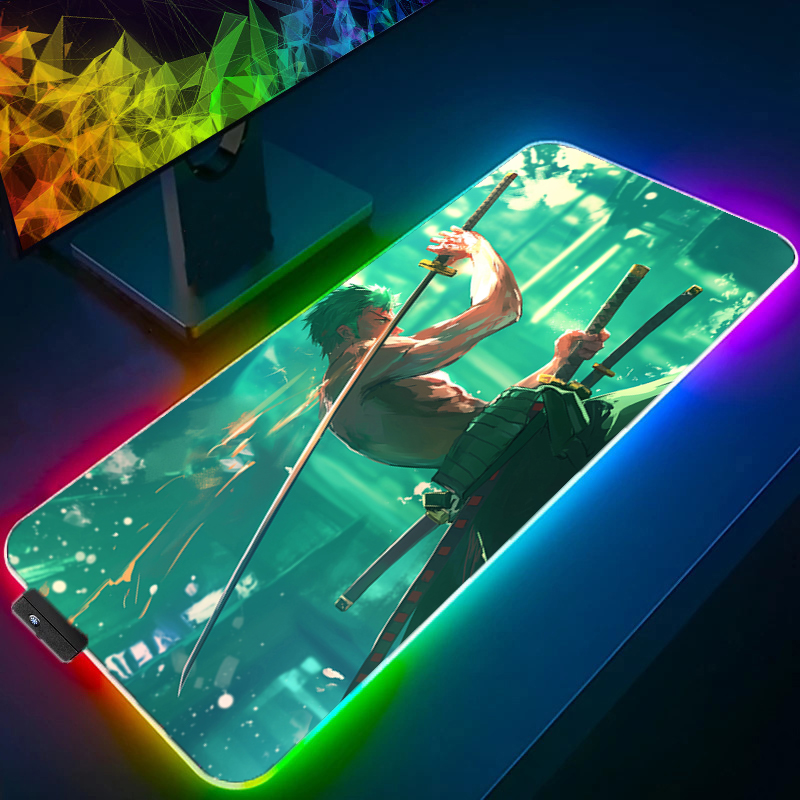 ONE PIECE Zoro Mouse Pad RGB G - Tech Accessories Desk ulasan dan harga
