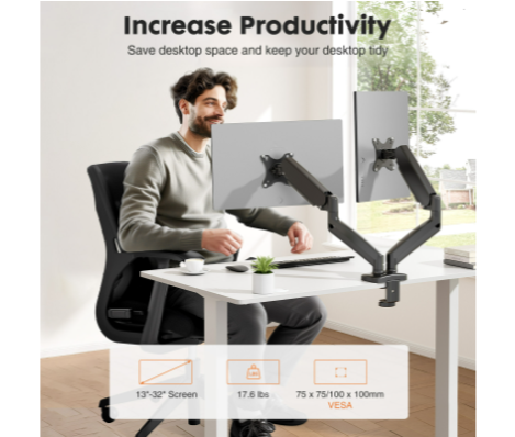 Dual Monitor Stand Arm, Gas Sp - Monitor Arm Single ulasan dan harga