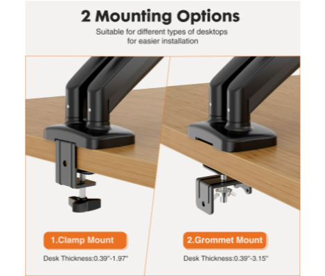 Dual Monitor Stand Arm, Gas Sp - Monitor Arm Single ulasan dan harga