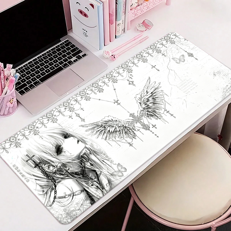 Leather Mousepad Black White A - Tech Accessories Desk ulasan dan harga