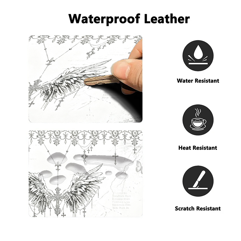 Leather Mousepad Black White A - Tech Accessories Desk ulasan dan harga